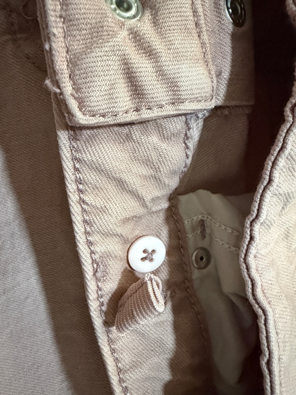 Cat & Jack Dusty Pink Button-Front Flare Jeans - Picture 5 of 9